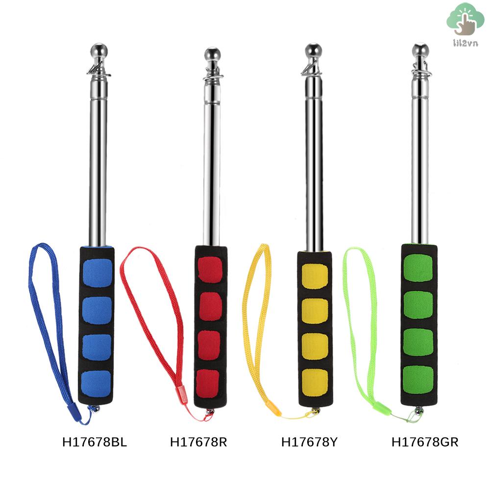 New 1.2 Meters Outdoor Flagpole Stainless Steel Telescopic Flag Pole for Teachers' Teaching Pointer Tour Guide Banner 47