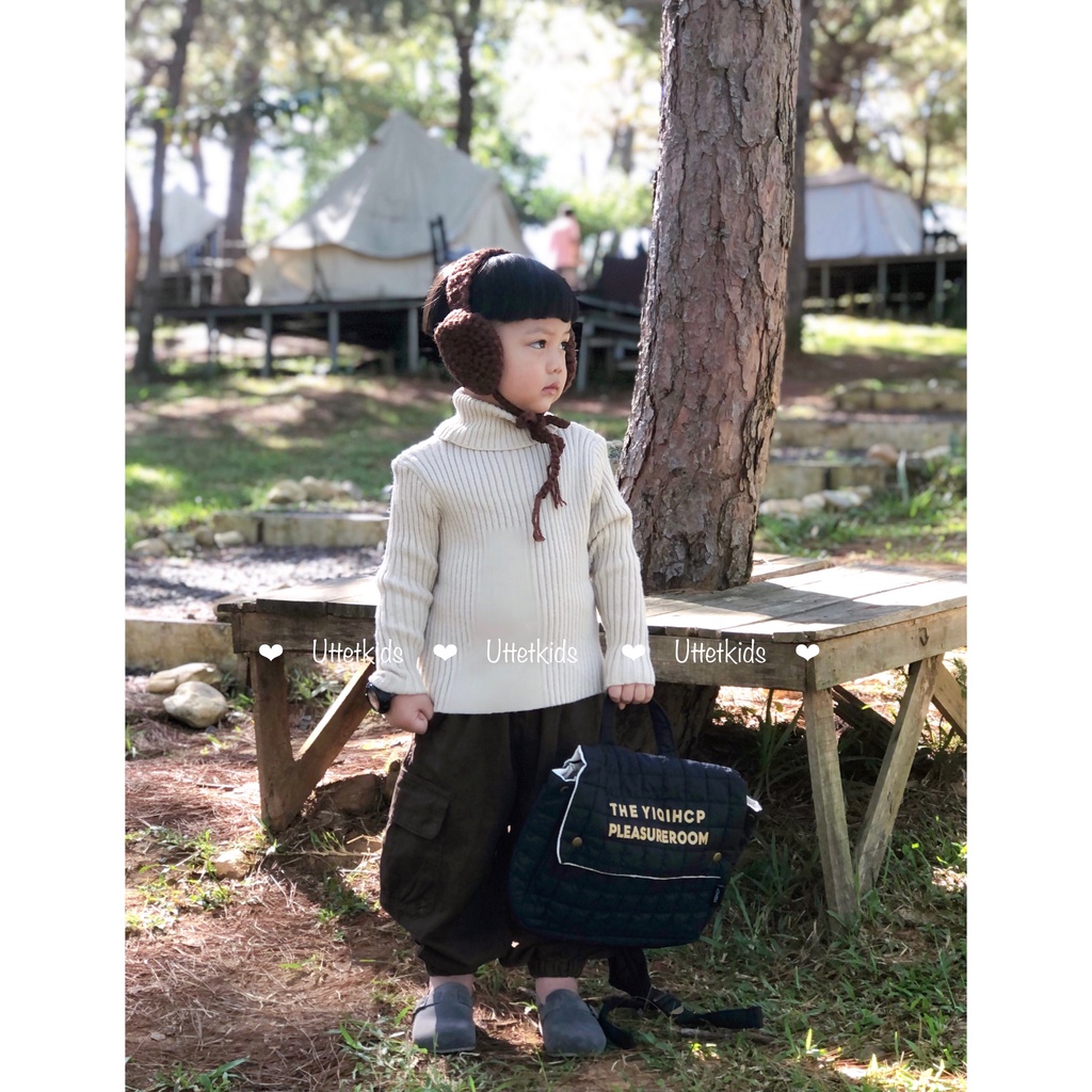 ÁO LEN ÔM CỔ LỌ PHONG CÁCH HÀN QUỐC CHO BÉ GÁI VÀ BÉ TRAI