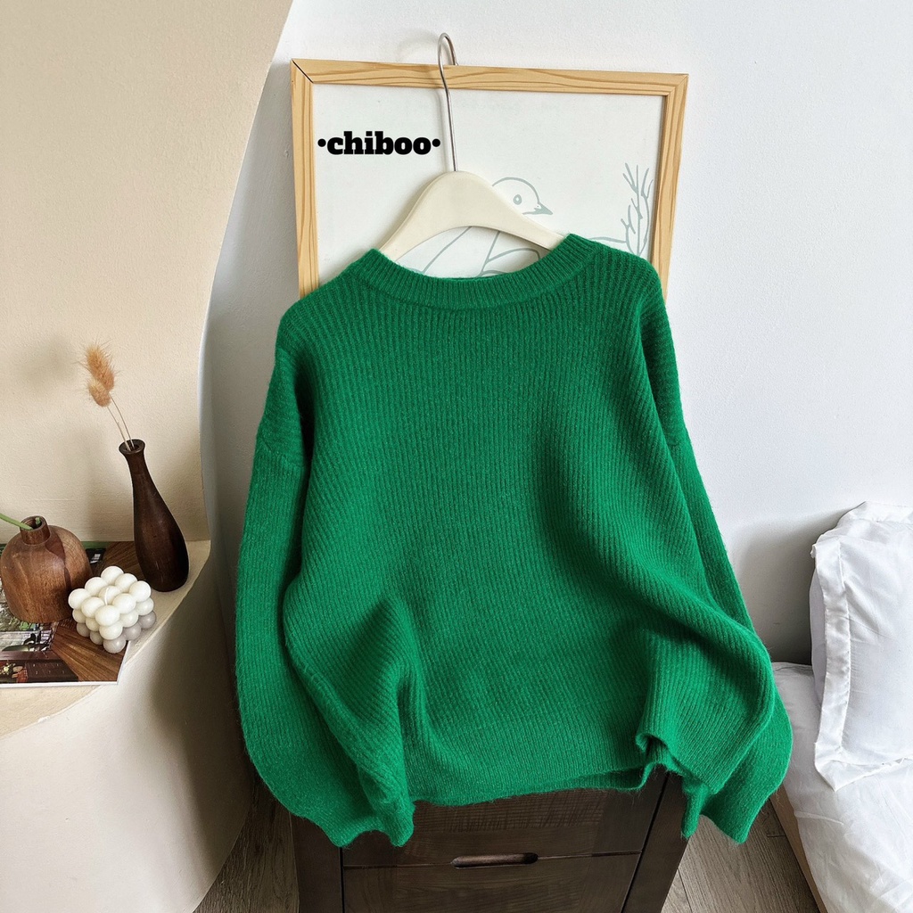 Áo len trơn 23 bảng 4 màu dài tay, áo len cổ tròn  cho nữ