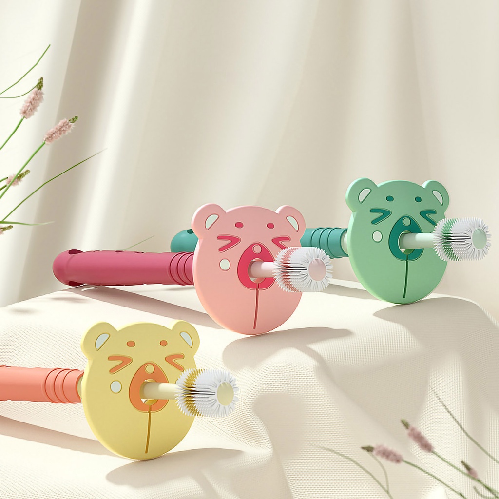 Iridescent03 Bàn chải đánh răng trẻ em 360° Tích hợp khuôn lông mềm cho sơ sinh bé tập đi