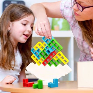 Tetra tower game russian building blocks stacking toys тетрис balance tower puzzle board game kids diy assembly russian puzzle