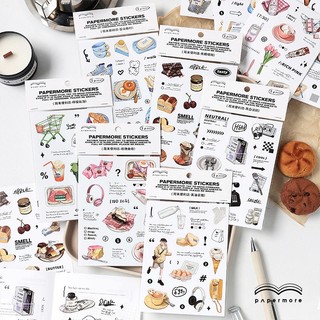 Set 2 tấm sticker cuộc sống đời thường, nhãn dán hình dễ thường về đời sống hàng ngày echopvpp