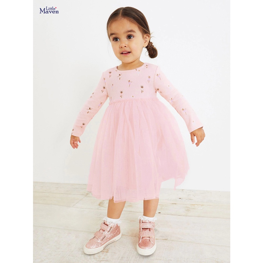 Quần áo trẻ em váy trẻ em váy cô gái mùa thu mới dành cho trẻ em váy cotton dài tay