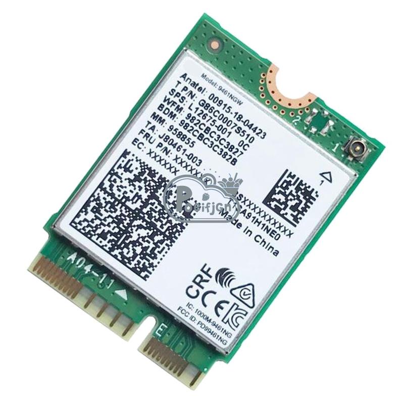 Thẻ wifi Không Dây Cho intel 9461ngw ac 9461 2.4g / 5g Băng Tần Kép 802.11ac m2 key e cnvi bluetooth 5.0