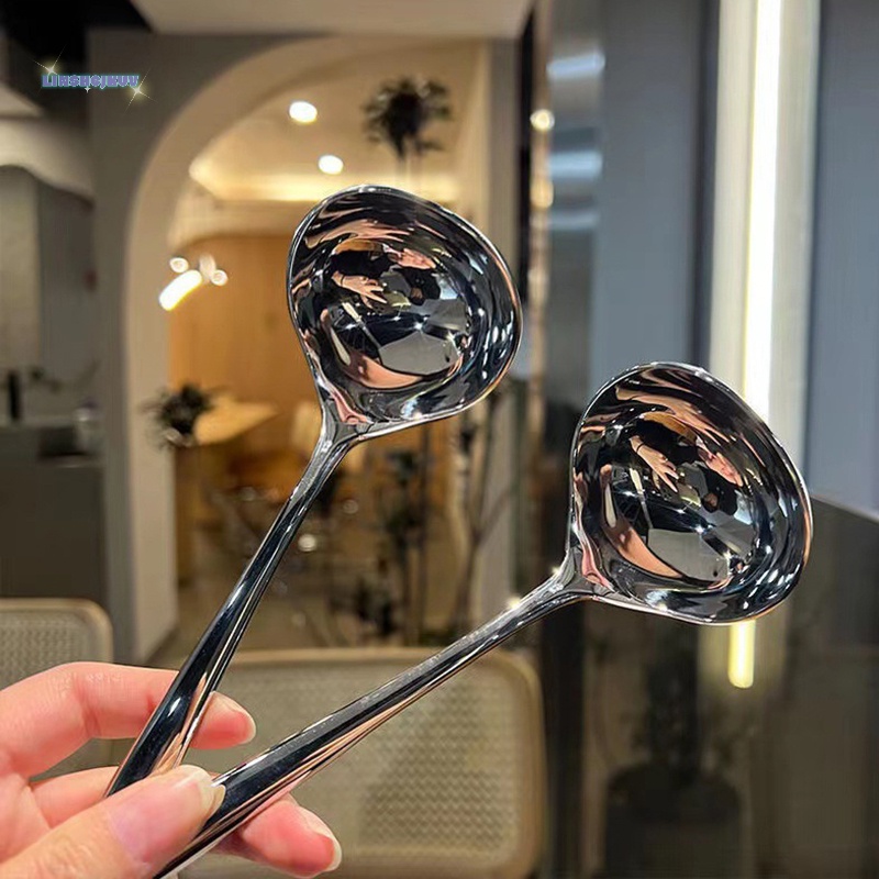 Vá Múc Canh Bằng Thép Không Gỉ  Tay Cầm Dài Dày Dặn Cho Nhà Bếp