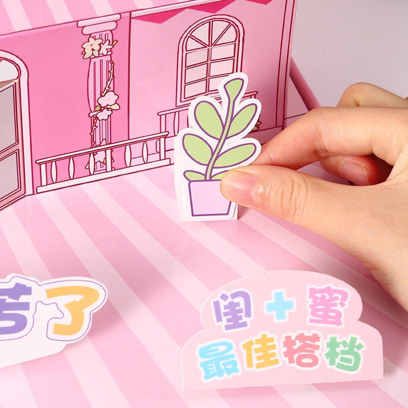 Hộp Quà Tặng Hình Lâu Đài sanrio Ba Chiều Thủ Công Ba Chiều Sáng Tạo diy