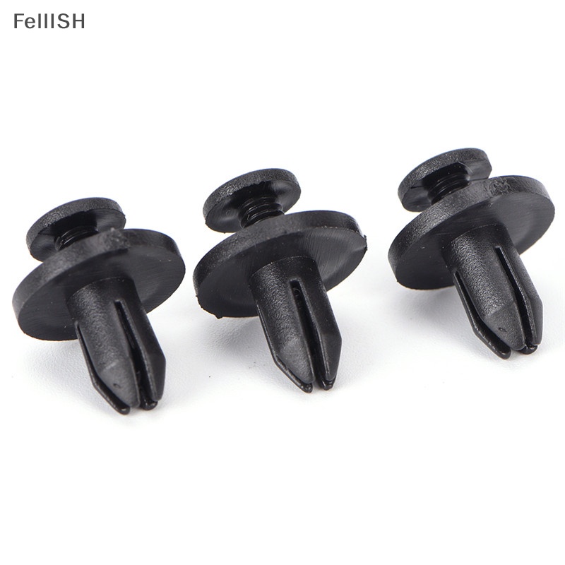 FENDER Set 50 Đinh Tán Nhựa Màu Đen 6Mm Chuyên Dụng Cho Xe Hơi 439br