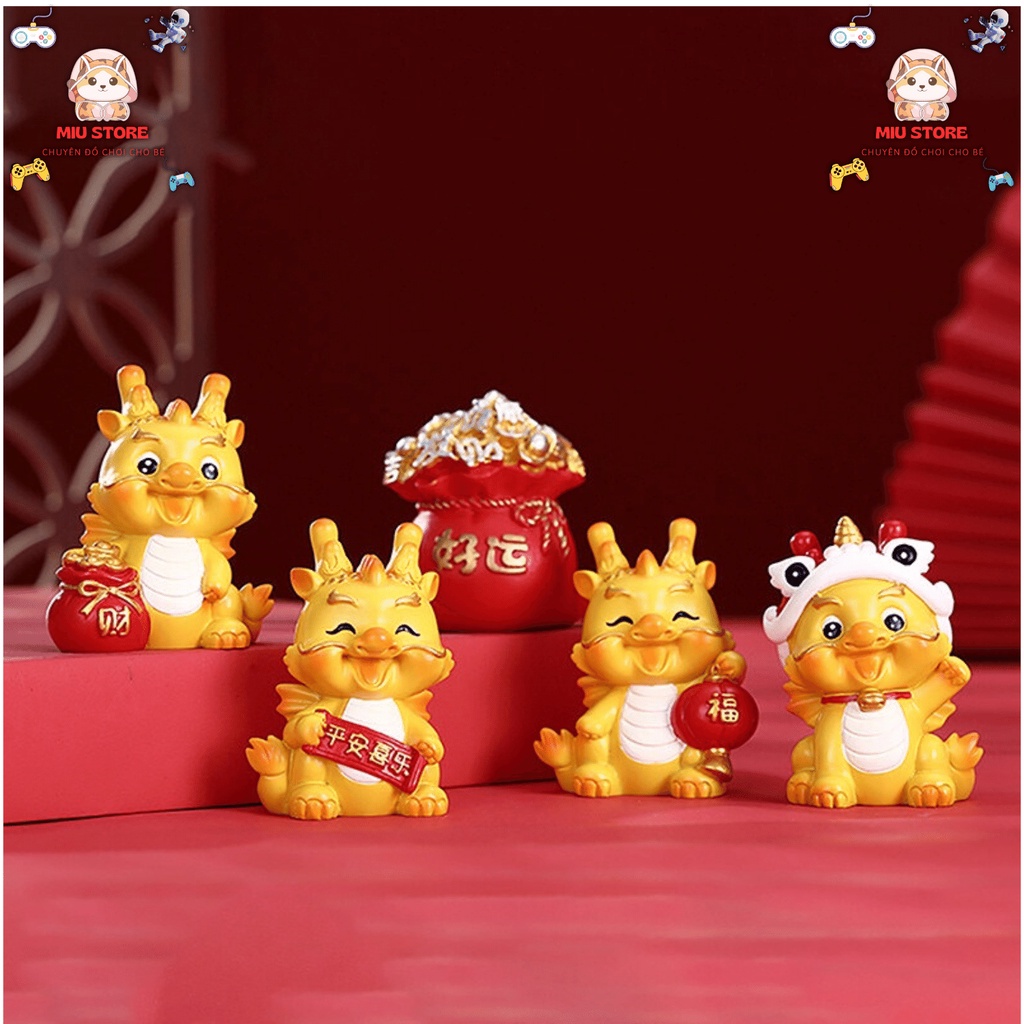 Mô Hình Tượng Rồng Tài Lộc Bằng Nhựa resin Trang Trí Bàn Làm Việc, Ô tô