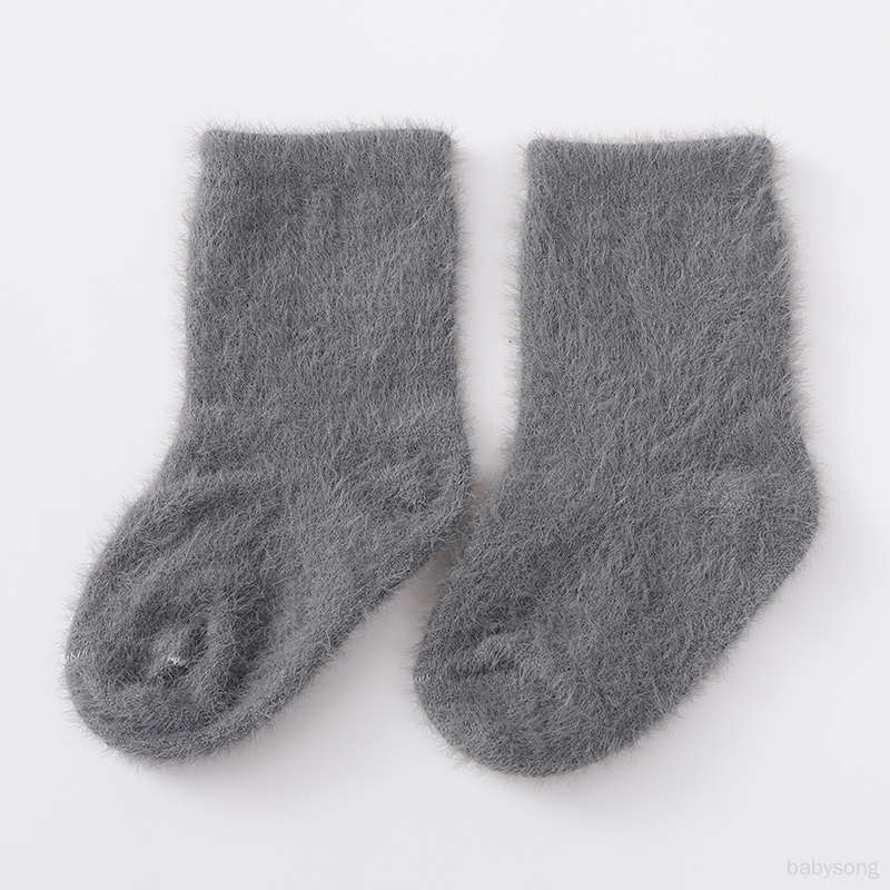 B Đôi Vớ Giả Lông Chồn Sáu Màu Chống Trượt Cho Bé Sơ Sinh