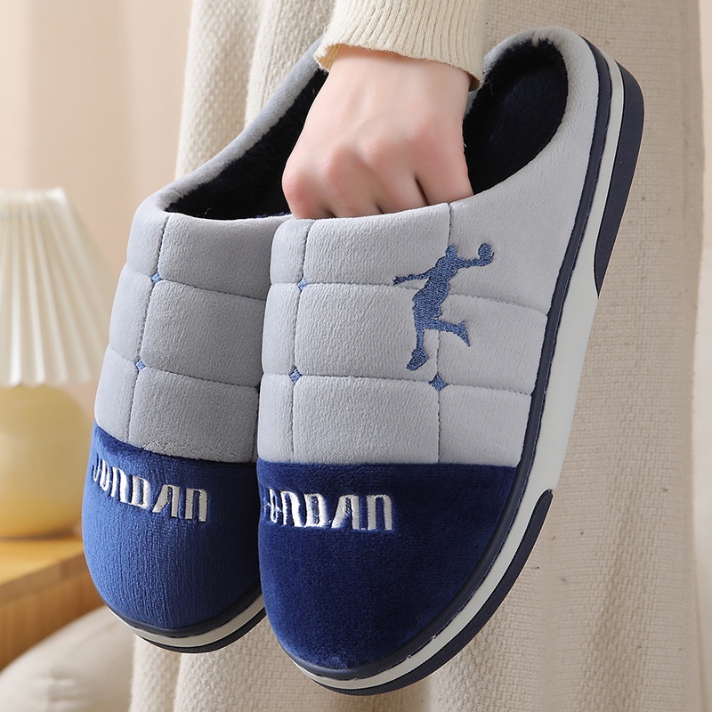 Dép Bông Giữ Ấm Mùa Đông Thêu Họa Tiết Cho Cặp Đôi