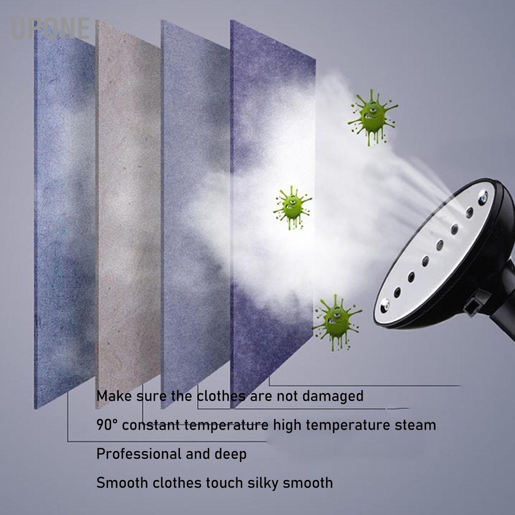 UPONE Bàn ủi hơi nước đứng vải có móc treo màu hồng 2000W EU Plug 220V may mặc mạnh mẽ cho gia đình