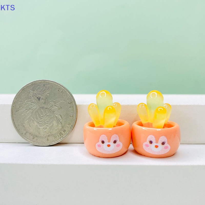 Kts Chậu Cây Nhựa Phát Quang mini Trang Trí Nội Thất Nhà Búp Bê