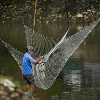 Vó bắt cá,tôm,cua bằng tay dù thái lan