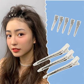 Set 10 kẹp tóc kim loại màu bạc thời trang cho nữ chlins