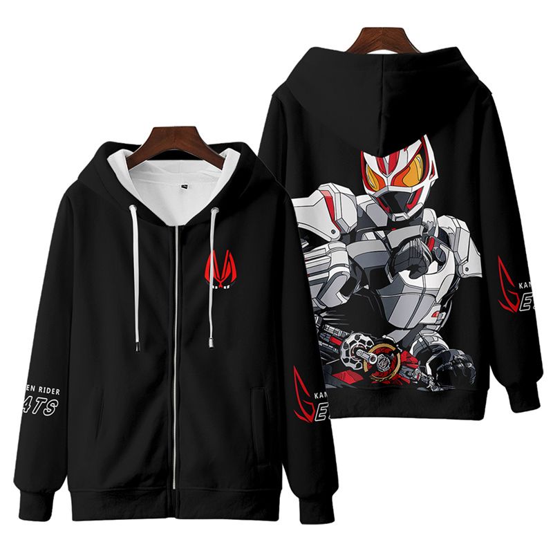 Áo Hoodie Tay Dài Có Khóa Kéo In Họa Tiết kamen rider Gstes dgp 3d Thời Trang Mùa Thu Cho Nam Và Nữ