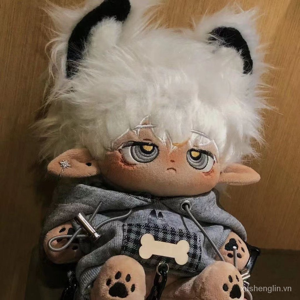 New cotton doll Astro black leather kitten boy new rabbit hair 20cm non-attribute ~ Doll Doll holiday gift