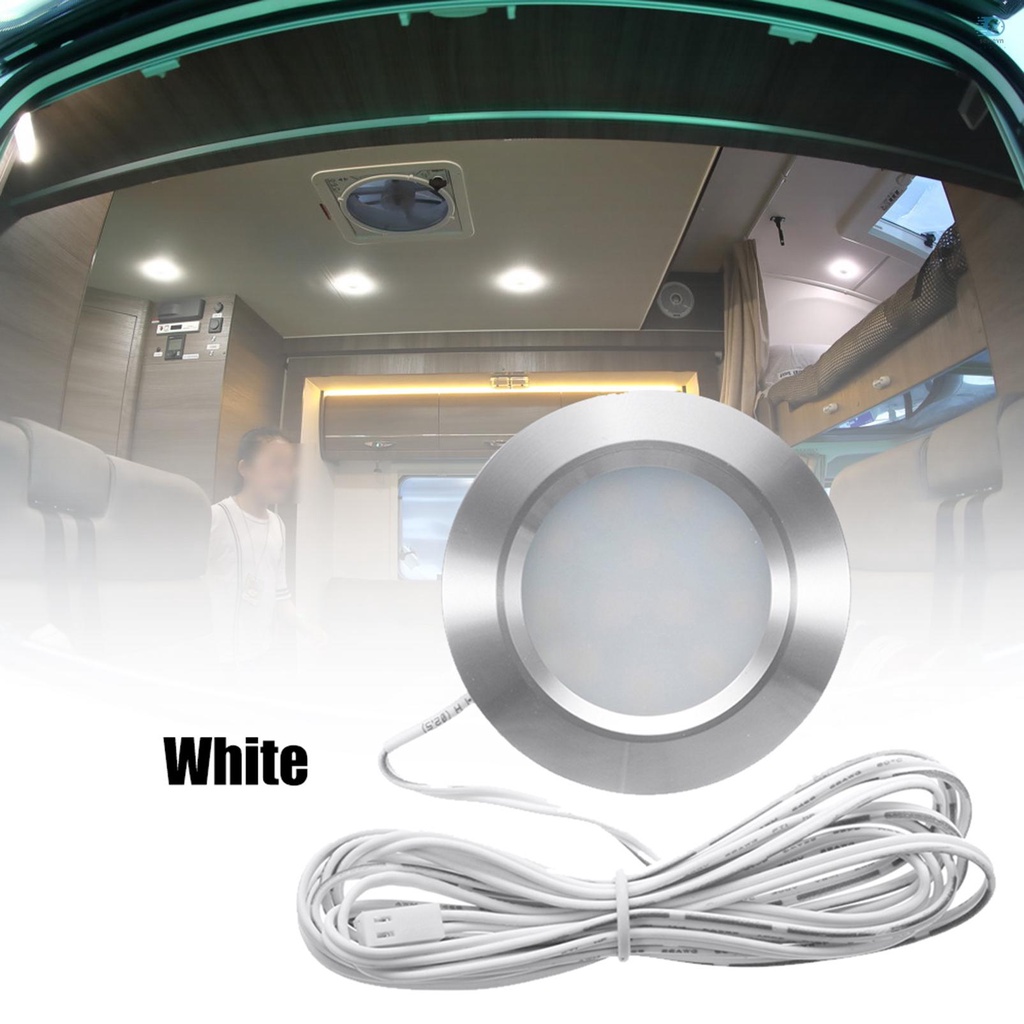"12LED RV Boat Recessed Ceiling Light Round Shape Ultra-Thin Camper Interior Lighting"