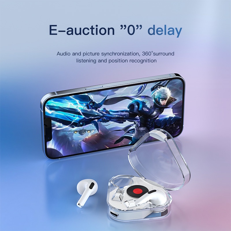 TZUZL tws Tai Nghe bluetooth 5.3 Không Dây mini Trong Suốt Phong Cách retro