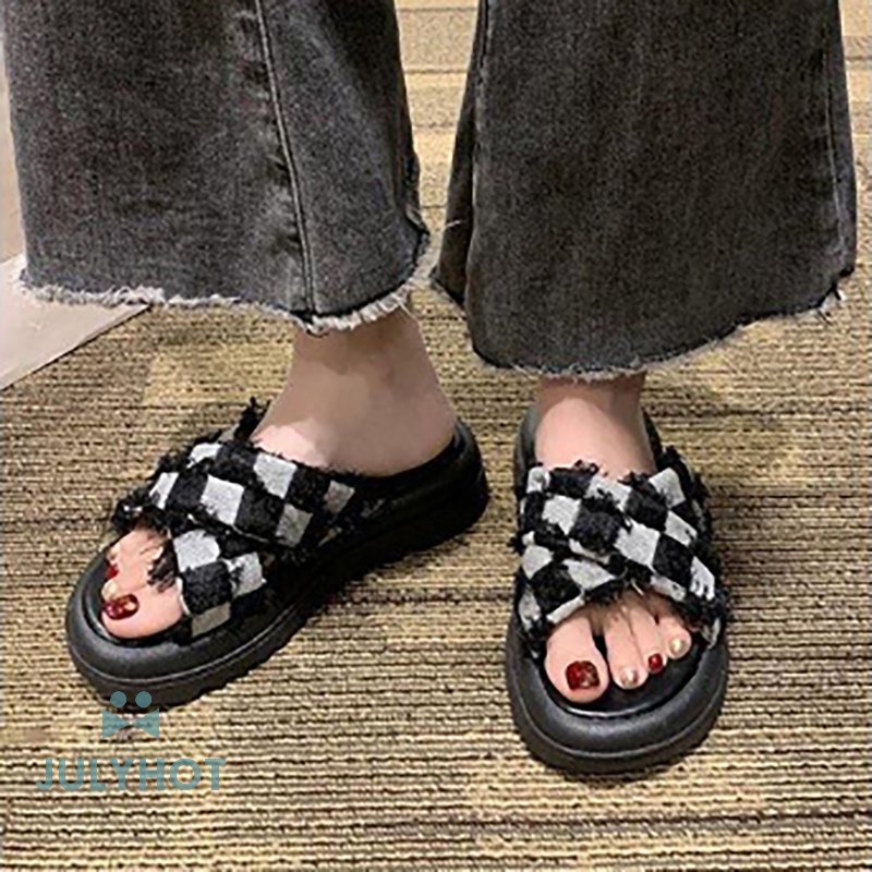 Dép Quai Chéo Đế Dày Chống Trượt Thời Trang Cho Nữ vn