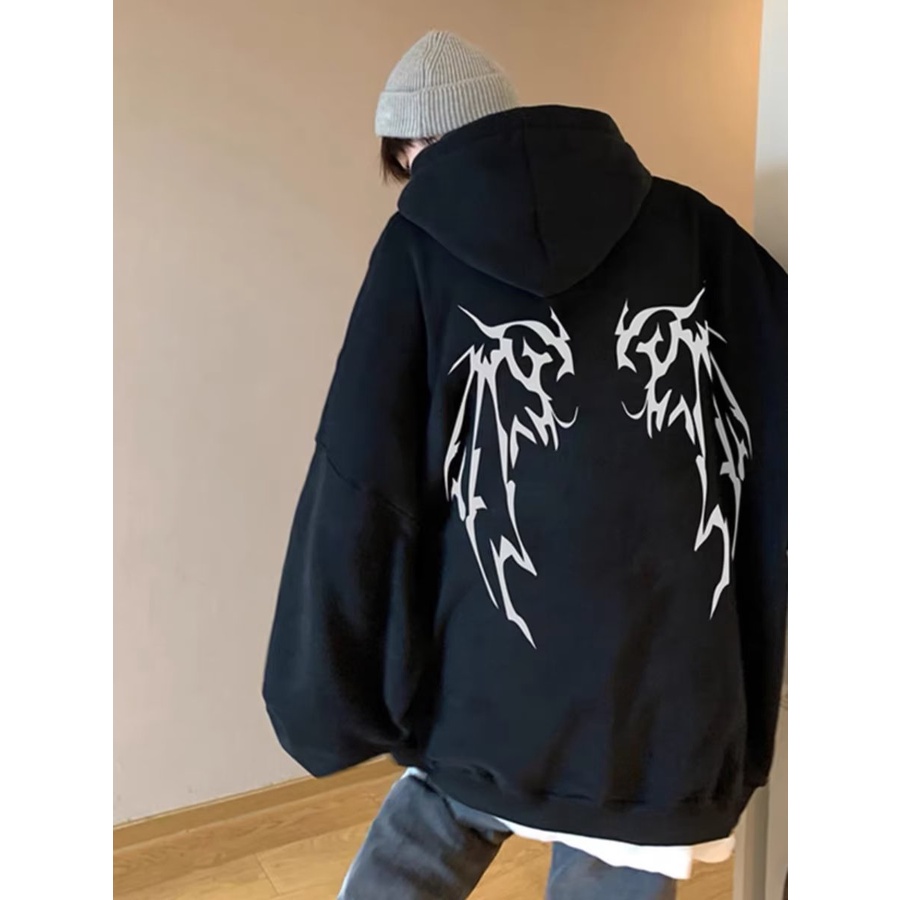 Áo Hoodie Dáng Rộng Thời Trang Xuân Thu Phong Cách Đường Phố Mỹ