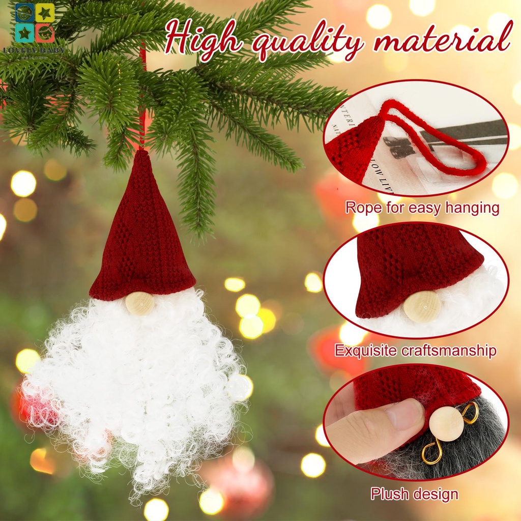6 Phụ Kiện Trang Trí Cây Thông Giáng Sinh Bằng Vải Bông Mềm Mại Dễ Thương Xinh Xắnsbc4138