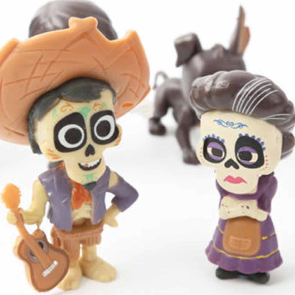 8pcs Dream Ring Travel Notes Handmade Model Coco Movie Character Toys Children's Toys