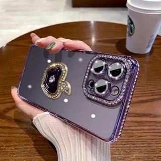 Điện thoại ốp lưng có nhẫn đỡ đính đá cho iphone 15 pro max 14 13 12 11 pro giá đỡ