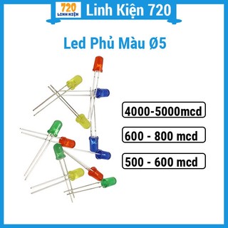 Gói 10 con led phủ màu 5mm siêu rẻ