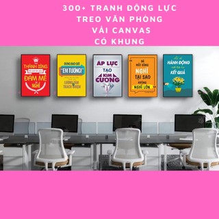 Tranh canvas tạo động lực treo văn phòng có khung composite và đinh treo [300++ mẫu] [Ghé gian hàng xem nhiều mẫu hơn]