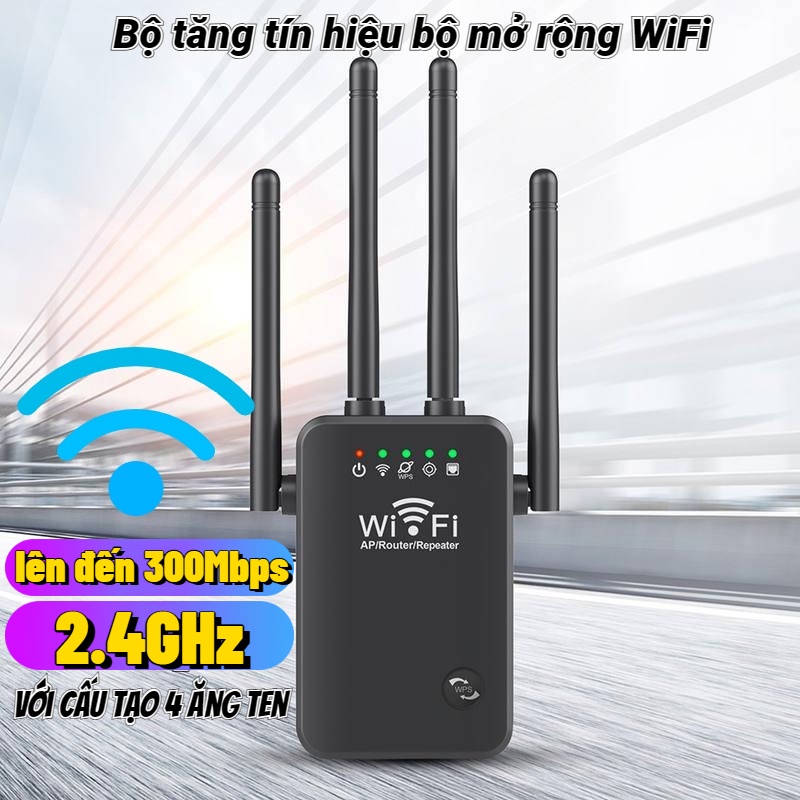 2.4G wifi Bộ khuếch đại Bộ lặp không dây 4 dây Bộ khuếch đại tín hiệu wifi Bộ tăng cường mở rộng Router