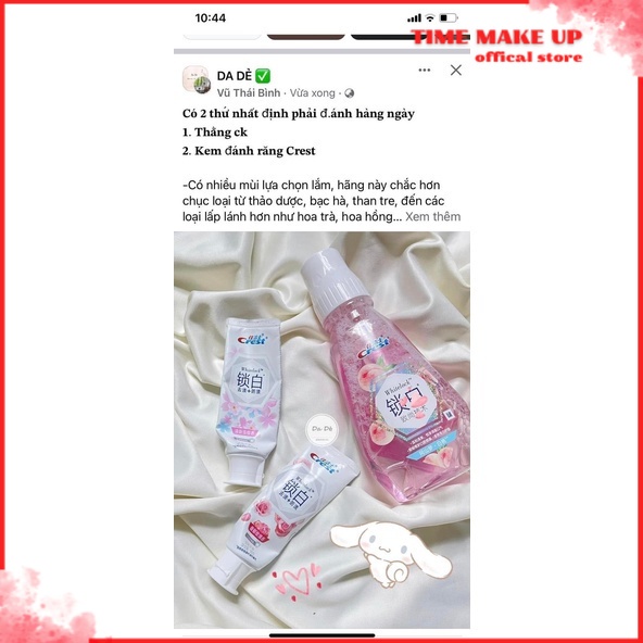 Kem đánh răng - Nước xúc miệng Crest hương quả Đào MS 1038