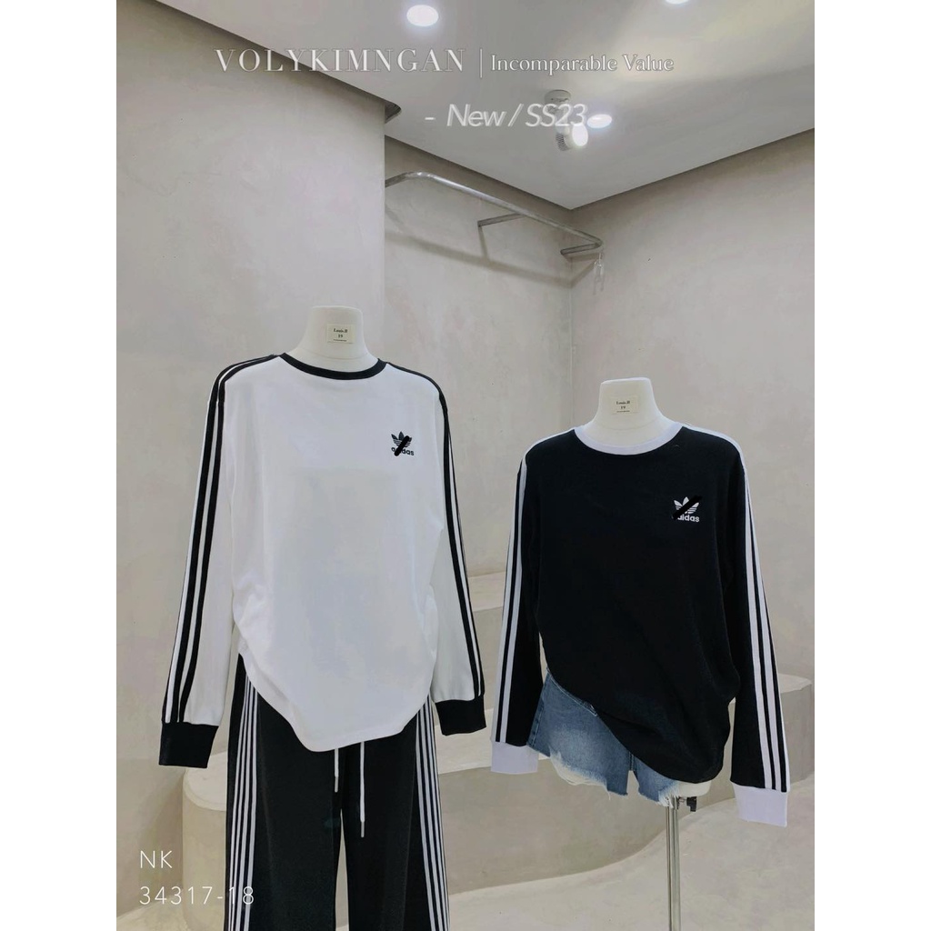 Áo td sọc adi.das 2 màu