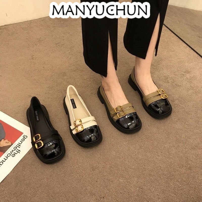 MANYUCHUN giày búp bê giày nữ Mary lolita giày Da Đế Dày Đế chống trơn trượt Dễ dàng phối đồ Chống trơn trượt Thấm hút mồ hôi FDL2300MP4 41Z231012