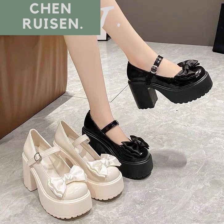 CHENRUISEN Giày búp bê Mary Jane  vintage Anh quốc thời trang mới mùa hè 2023 cho nữ  FLF23A0RBX 43Z231023
