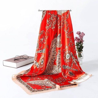 Khăn Choàng Vuông 90 * 90cm Chất Liệu Lụa