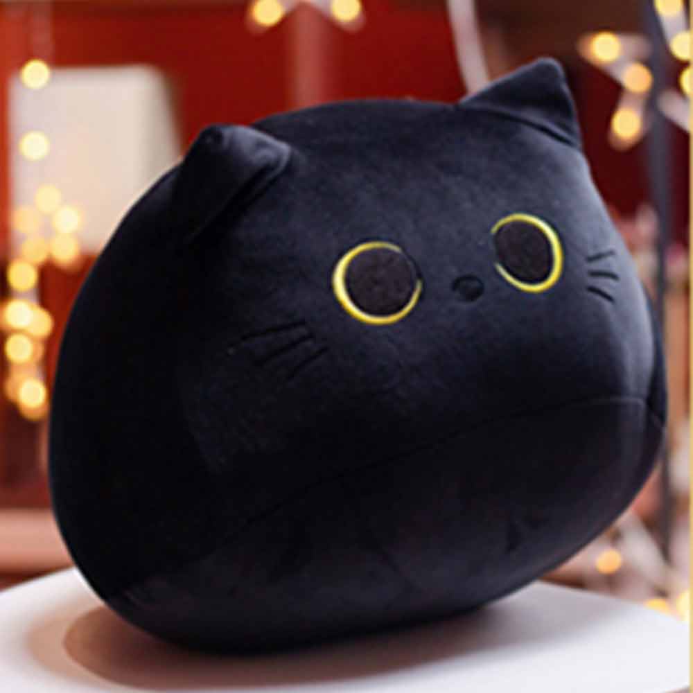 Black Cat Pillow Plush Doll 30CM Children's Plush Pillow Cartoon Plush Doll Soft Toy Gift
