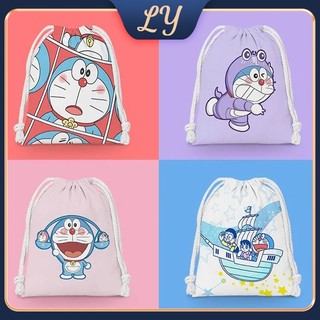 Doraemon Túi Rút Đựng Mỹ Phẩm Họa Tiết Hoạt Hình Xinh Xắn túi đựng mỹ phẩm mini