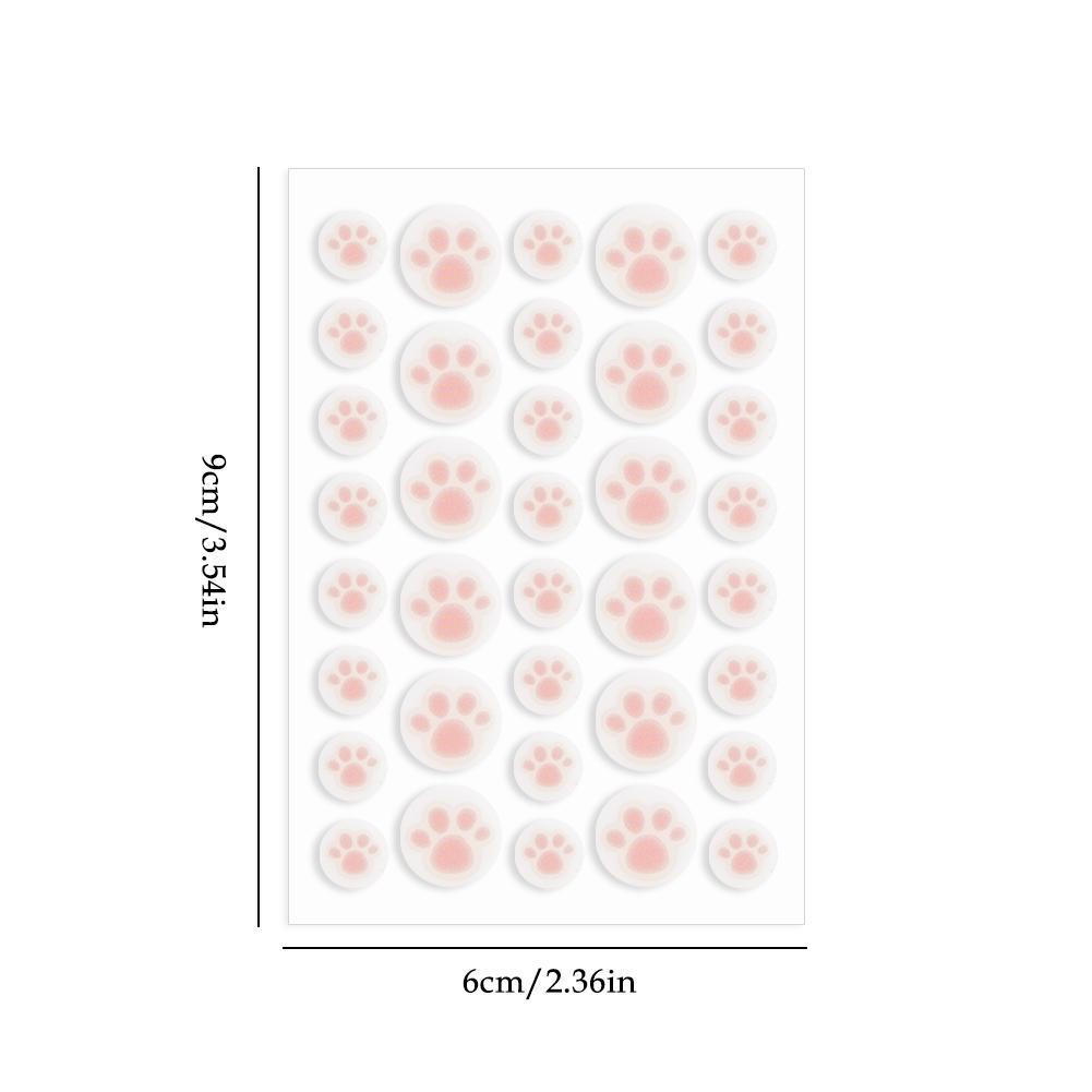 Set 36 / 28 Miếng Dán Hỗ trợ giảm mụn Trứng Cá Hình Dấu Chân Mèo Tiện Dụng