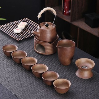 Bộ ấm trà bằng đá phong cách trung hoa cổ điển có tay cầm bên ấm trà