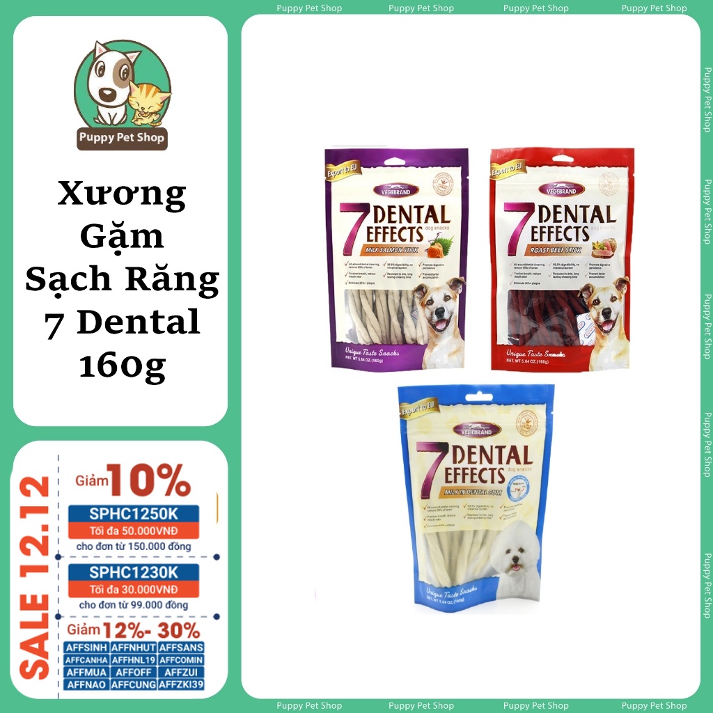 Xương Nhai Sạch Răng Thơm Miệng 7 Dental Effect 160g