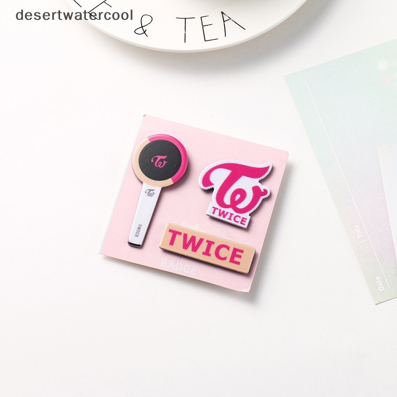 Dc set 3 Ghim Cài Áo Bằng Nhựa pvc In Hình logo Nhóm Nhạc kpop stray kids twice gidle pop Thời Trang