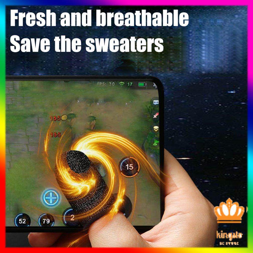 1 Cặp Ngón Tay Cũi Chống Trơn Trượt Chơi Game 18 Kim Sợi Đồng Độ Nhạy Cao Ngón Tay Cái Có Thoáng Khí Điện Thoại Ngón Tay Tay