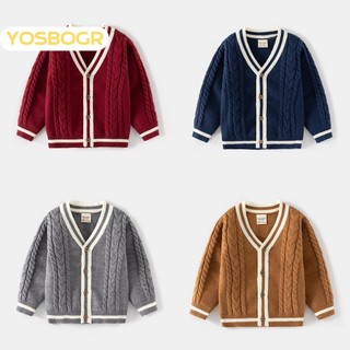 Yosbogr đồ thu đông cho bé trai áo len bé trai áo thu đông bé trai chất lượng thời trang thoải mái 2023 new style kmy23b0t09 47z231124