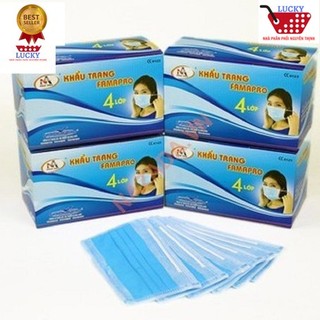 Khẩu Trang Y Tế NAM ANH - FAMAPRO 4 lớp kháng khuẩn cao cấp 50 Cái /1 hộp