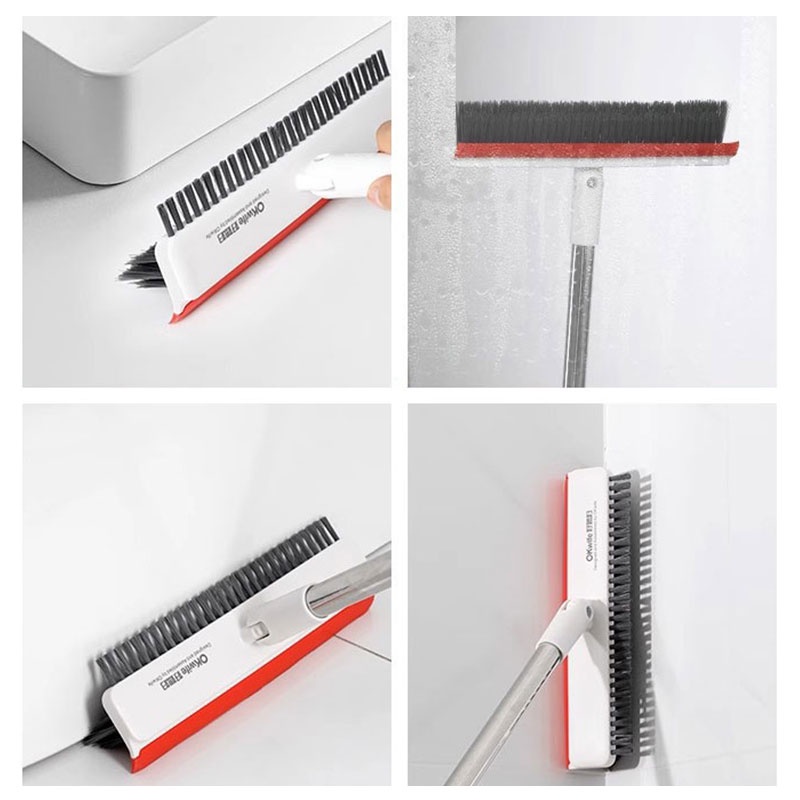 Dụng Cụ Chà Sàn Nhà Tắm Có Bàn Chải Chà Sàn Và Thanh Gạt Nước Chà Rửa 2 Trong 1 crevices Và Góc Bàn Chải Vệ Sinh Sàn Nhà