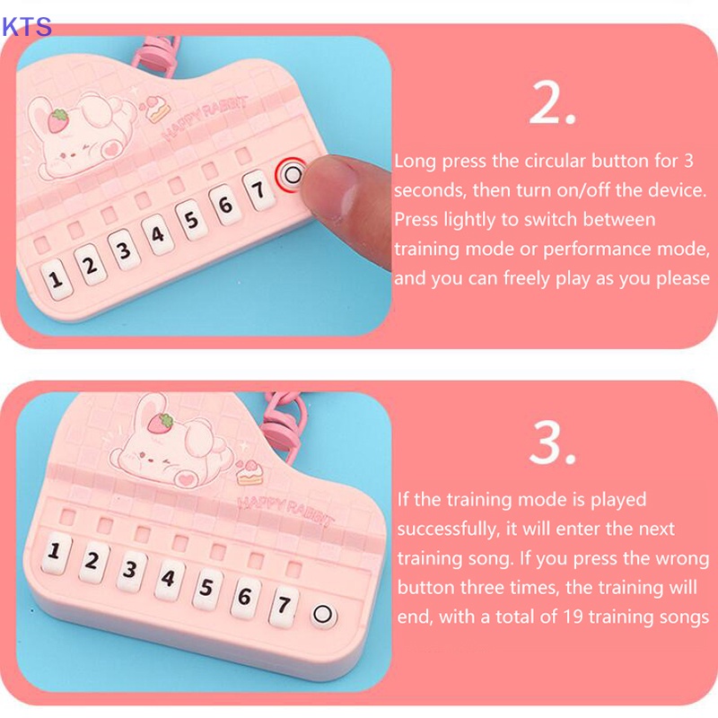 Kts Móc Khóa Hình Đàn piano Điện Tử mini Dạ Quang