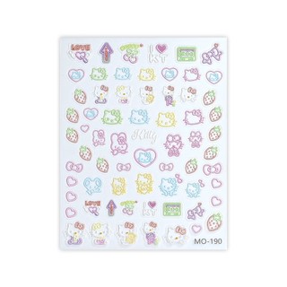 Miếng Dán Móng Tay 3d Hình hello kitty Dễ Thương