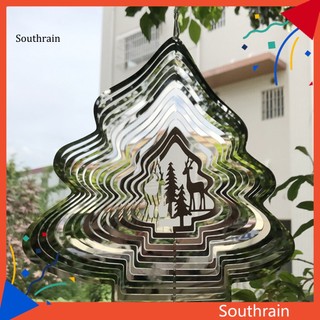 Chuông Gió Xoay Bằng Kim Loại Phong Cách Giáng Sinh Tinh Tế Phù Hợp Cho Hoạt Động Ngoài Trời