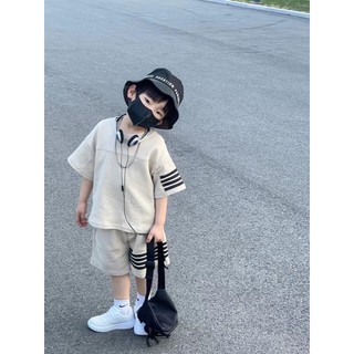 Hàng Mới Về Bộ Đồ Thể Thao Hai Mảnh Áo Tay Ngắn Và Quần Ngắn Phong Cách Mới Thời Trang Mùa Hè Cho Bé Trai