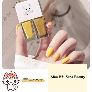 Full set 2 chai sơn móng tay nhũ + lì fairys gift 2*6ml-muebl